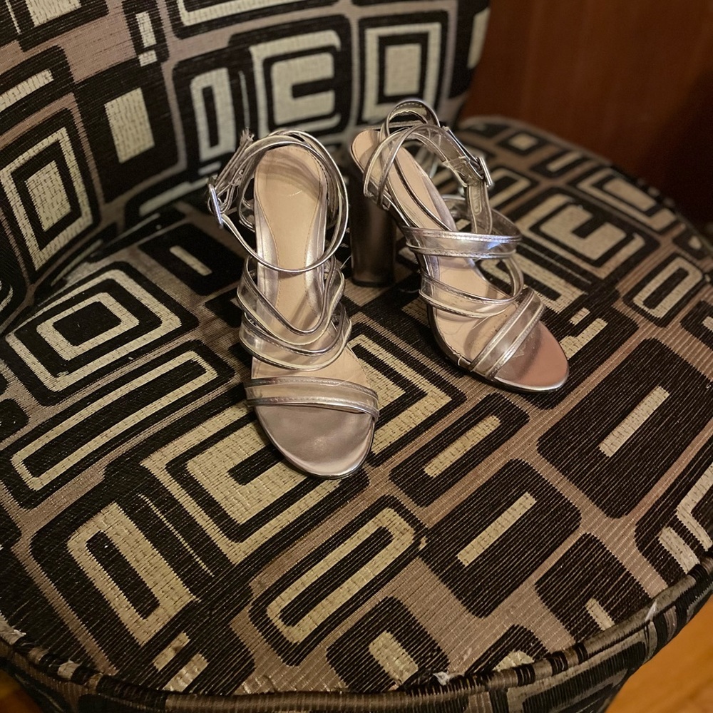 Clear strappy sandals